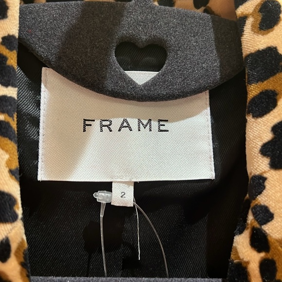 NWT leopard print velvet Frame blazer - Picture 4 of 5